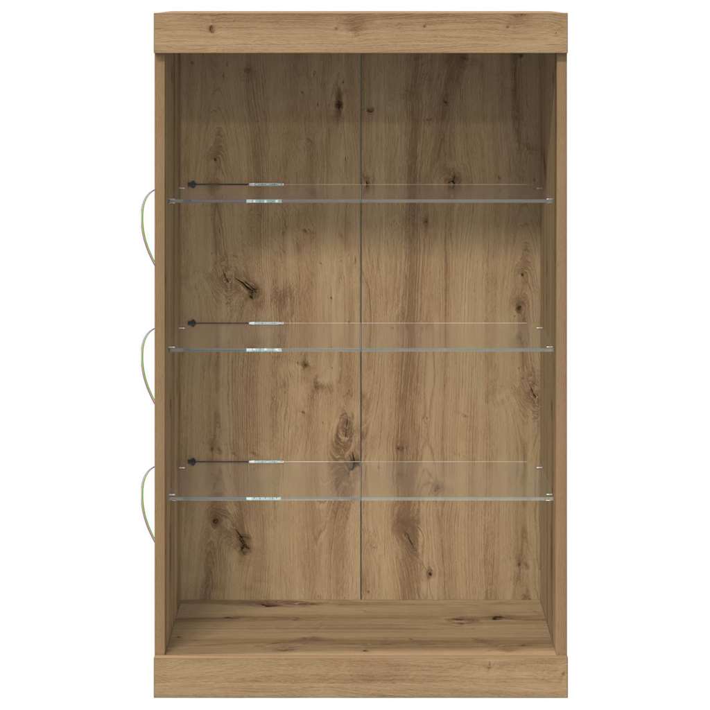 vidaXL LED Sideboard Artisan Oak 60.5 x 37 x 100 cm Engineered Wood