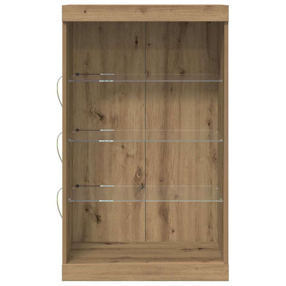 vidaXL LED Sideboard Artisan Oak 60.5 x 37 x 100 cm Engineered Wood