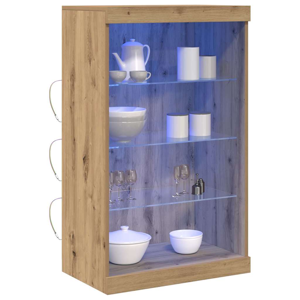 vidaXL LED Sideboard Artisan Oak 60.5 x 37 x 100 cm Engineered Wood