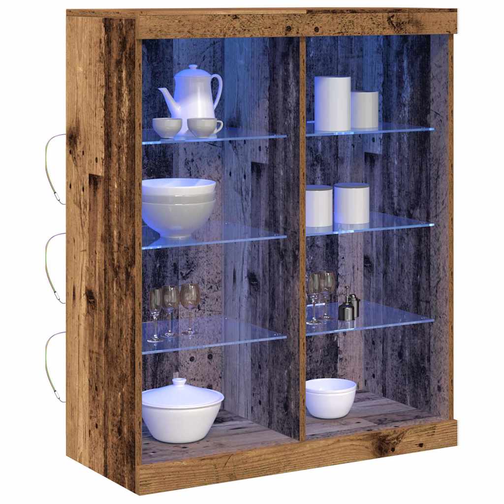 vidaXL LED Sideboard Old Wood 81 x 37 x 100 cm Engineered Wood