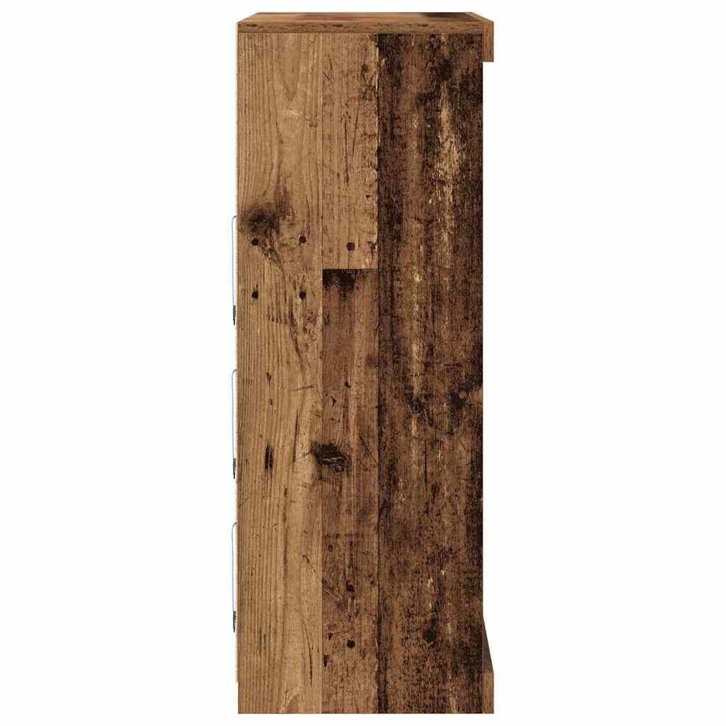 vidaXL LED Sideboard Old Wood 81 x 37 x 100 cm Engineered Wood