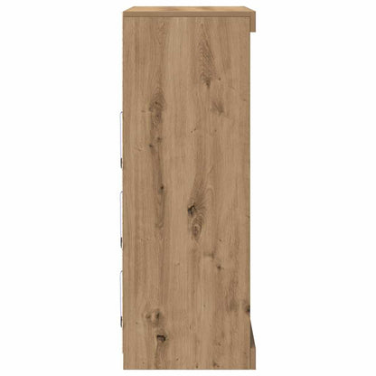 vidaXL LED Sideboard Artisan Oak 81 x 37 x 100 cm Engineered Wood