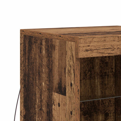 vidaXL LED Sideboard Old Wood 41 x 37 x 67 cm Engineered Wood