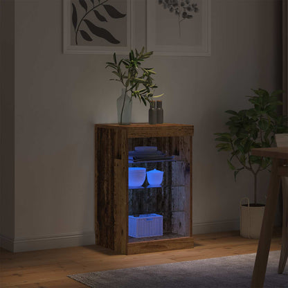 vidaXL LED Sideboard Old Wood 41 x 37 x 67 cm Engineered Wood