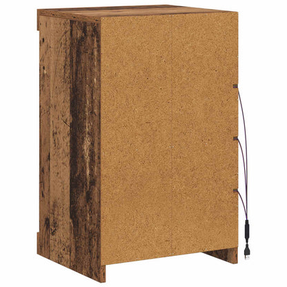vidaXL LED Sideboard Old Wood 41 x 37 x 67 cm Engineered Wood
