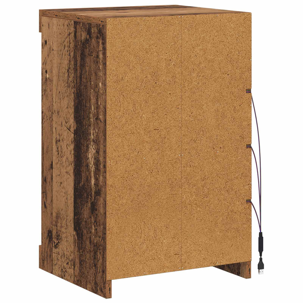 vidaXL LED Sideboard Old Wood 41 x 37 x 67 cm Engineered Wood