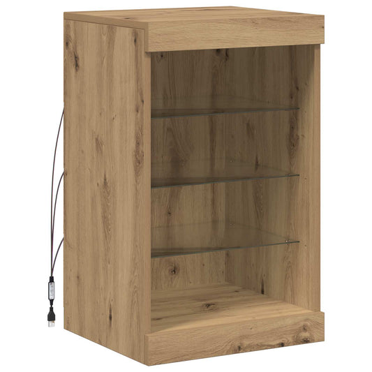 vidaXL LED Sideboard Artisan Oak 41 x 37 x 67 cm Engineered Wood