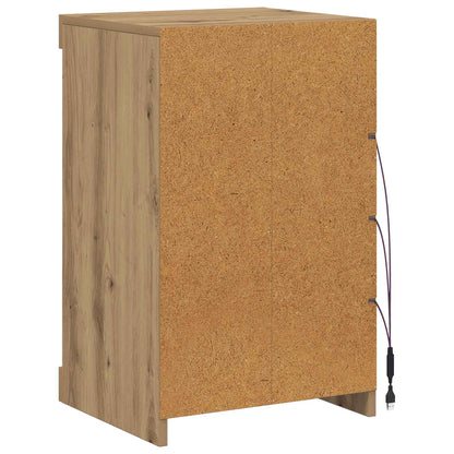 vidaXL LED Sideboard Artisan Oak 41 x 37 x 67 cm Engineered Wood