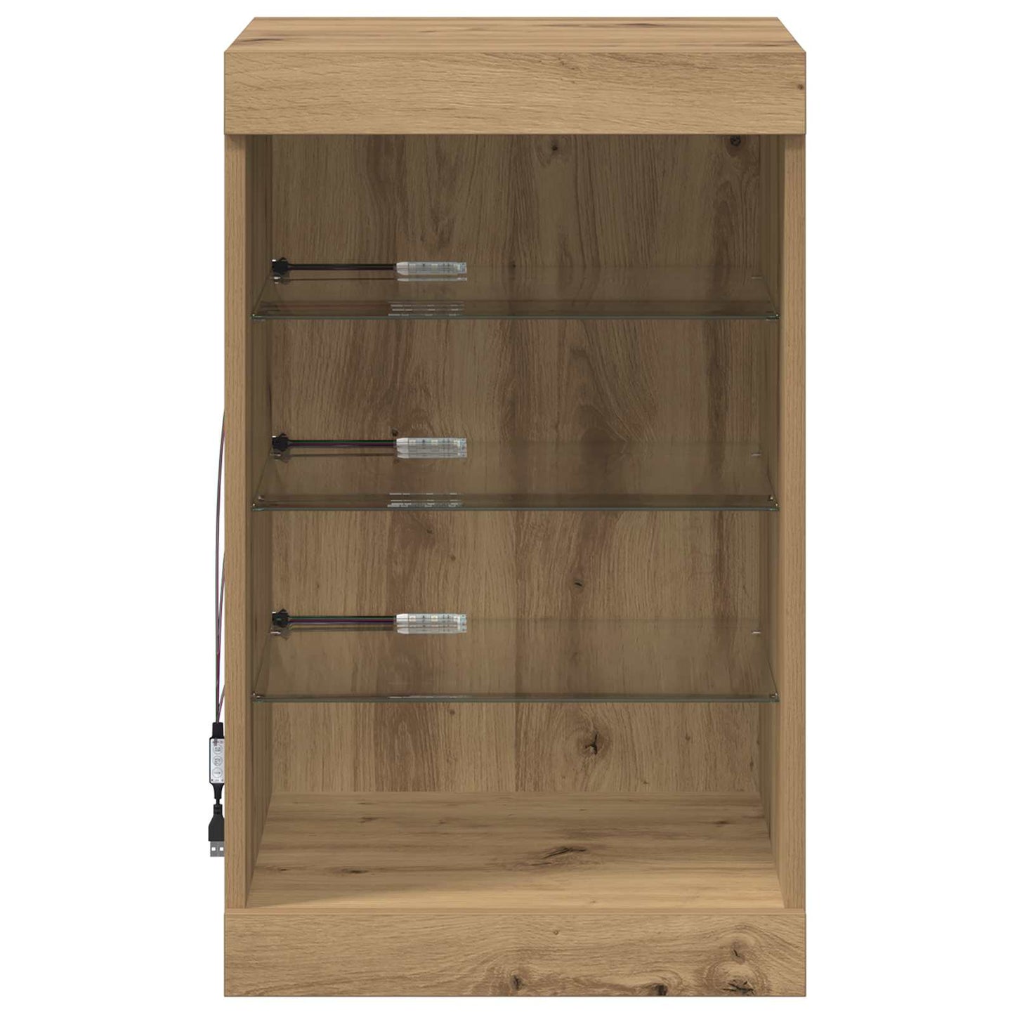vidaXL LED Sideboard Artisan Oak 41 x 37 x 67 cm Engineered Wood