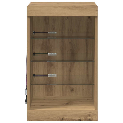 vidaXL LED Sideboard Artisan Oak 41 x 37 x 67 cm Engineered Wood