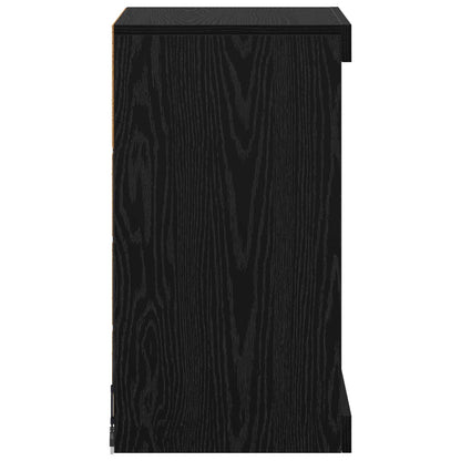 vidaXL LED Sideboard Black Oak 41 x 37 x 67 cm Engineered Wood