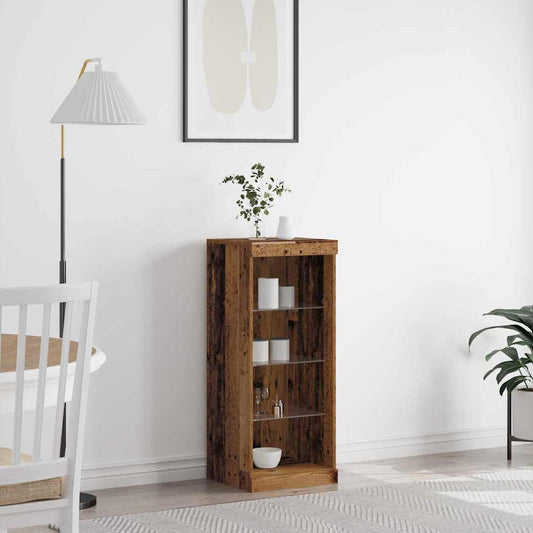 vidaXL LED Sideboard Old Wood 41 x 37 x 100 cm Engineered Wood