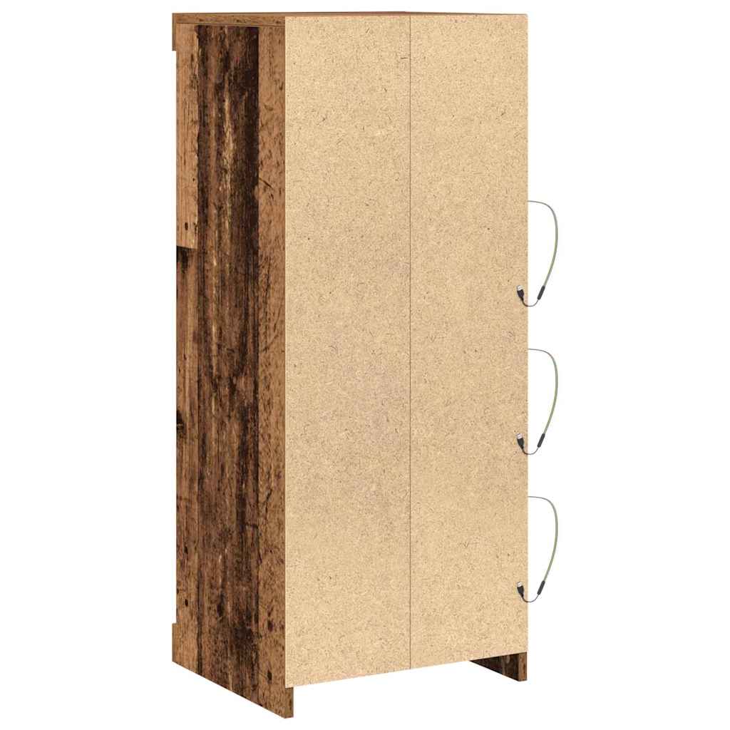 vidaXL LED Sideboard Old Wood 41 x 37 x 100 cm Engineered Wood