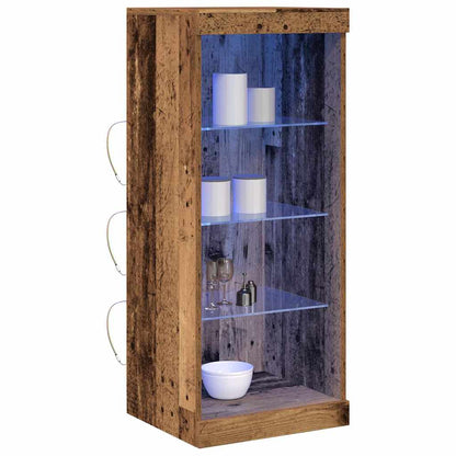 vidaXL LED Sideboard Old Wood 41 x 37 x 100 cm Engineered Wood