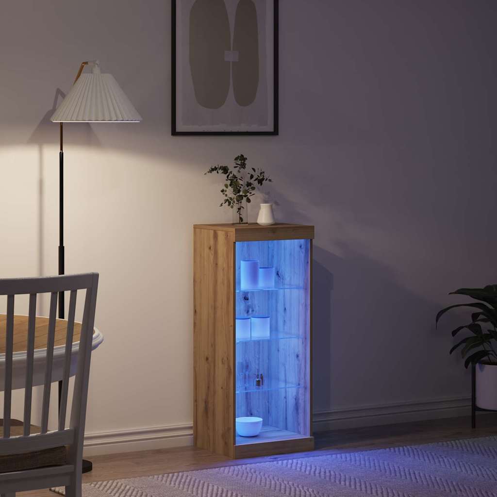 vidaXL LED Sideboard Artisan Oak 41 x 37 x 100 cm Engineered Wood