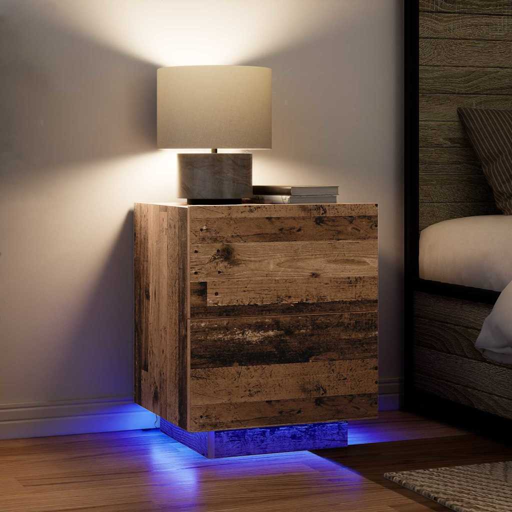 vidaXL Bedside Cabinet 2 pcs Old Wood 45 x 40 x 55 cm Engineered Wood