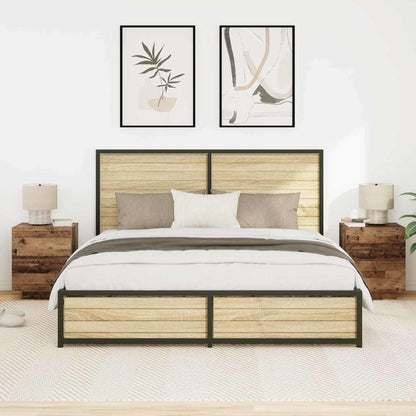 vidaXL Bedside Cabinet 2 pcs Old Wood 45 x 40 x 55 cm Engineered Wood