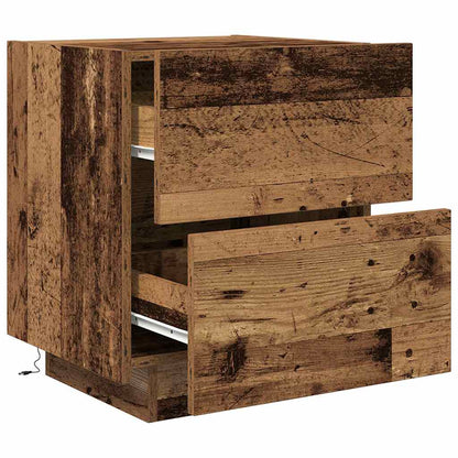 vidaXL Bedside Cabinet 2 pcs Old Wood 45 x 40 x 55 cm Engineered Wood