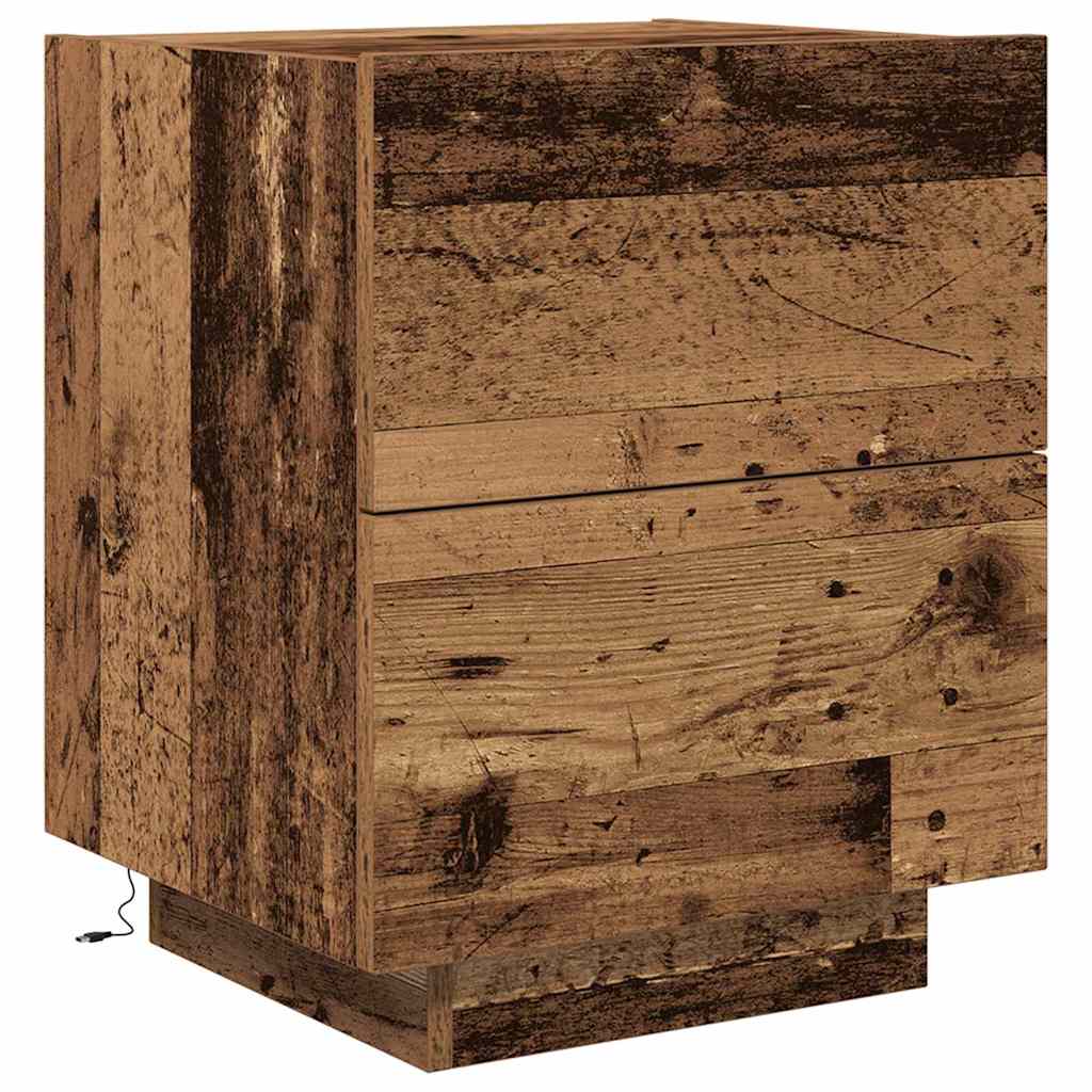 vidaXL Bedside Cabinet 2 pcs Old Wood 45 x 40 x 55 cm Engineered Wood