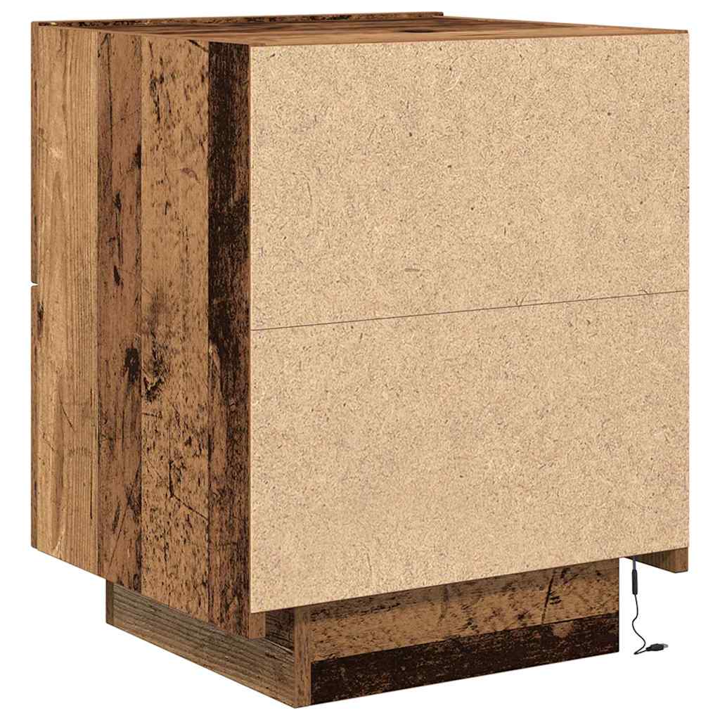 vidaXL Bedside Cabinet 2 pcs Old Wood 45 x 40 x 55 cm Engineered Wood