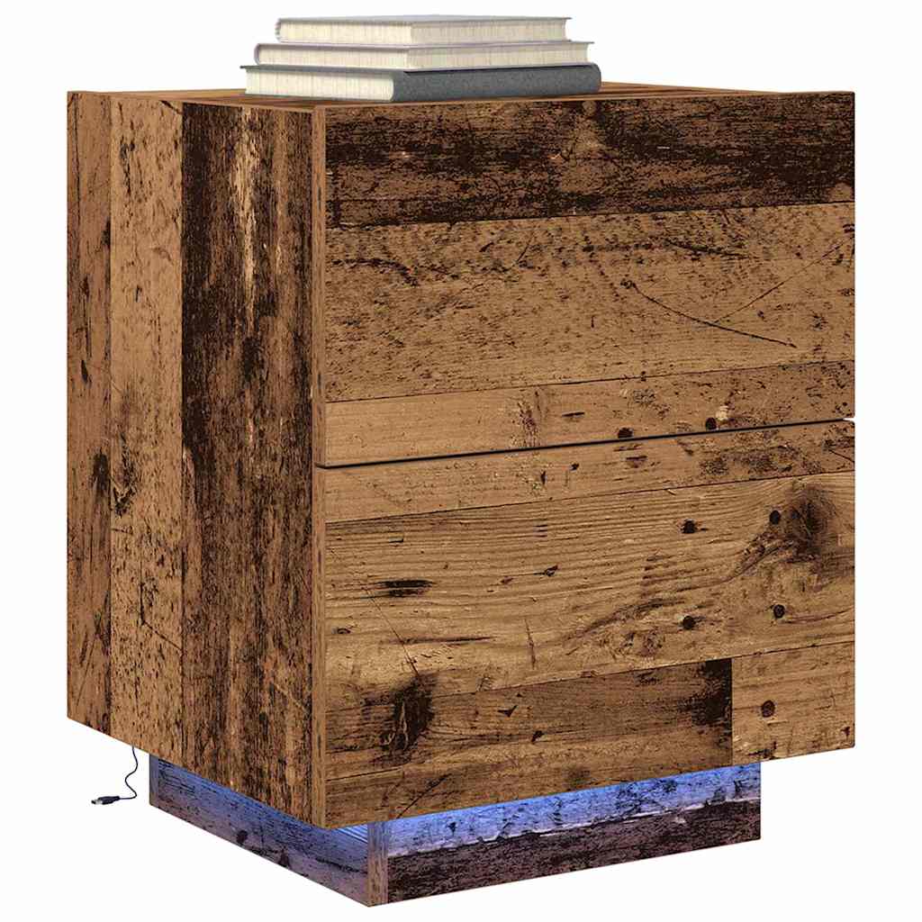 vidaXL Bedside Cabinet 2 pcs Old Wood 45 x 40 x 55 cm Engineered Wood