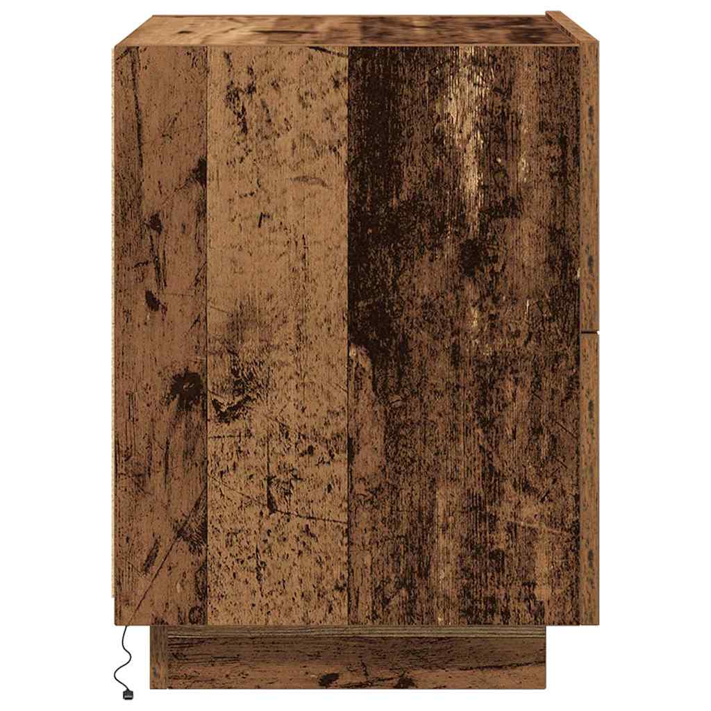 vidaXL Bedside Cabinet 2 pcs Old Wood 45 x 40 x 55 cm Engineered Wood