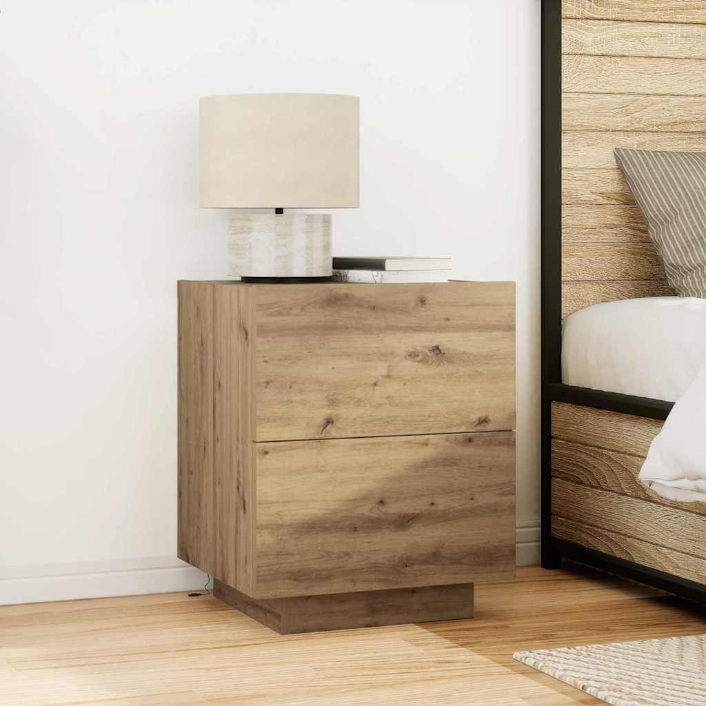 vidaXL Bedside Cabinet Artisan Oak 45 x 40 x 55 cm Engineered Wood