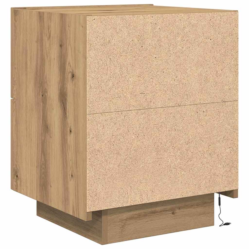 vidaXL Bedside Cabinet Artisan Oak 45 x 40 x 55 cm Engineered Wood