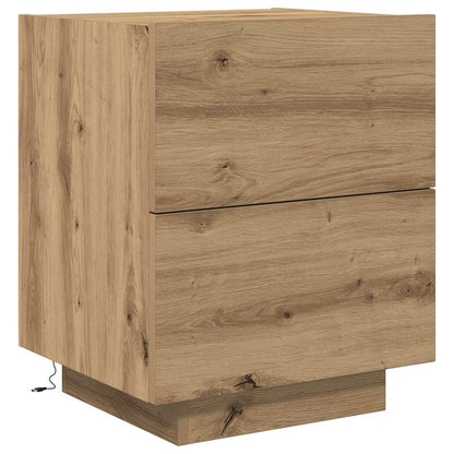 vidaXL Bedside Cabinet with Drawer 2 pcs Artisan Oak 45 x 40 x 55 cm