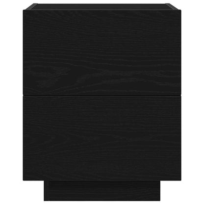 vidaXL Bedside Cabinet 2 pcs Black Oak 45 x 40 x 55 cm Engineered Wood