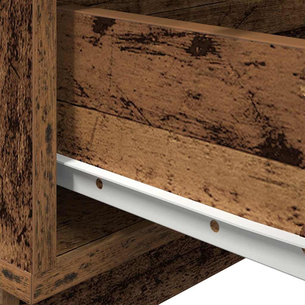 vidaXL Bedside Cabinet Old Wood 70 x 36 x 40.5 cm Engineered Wood