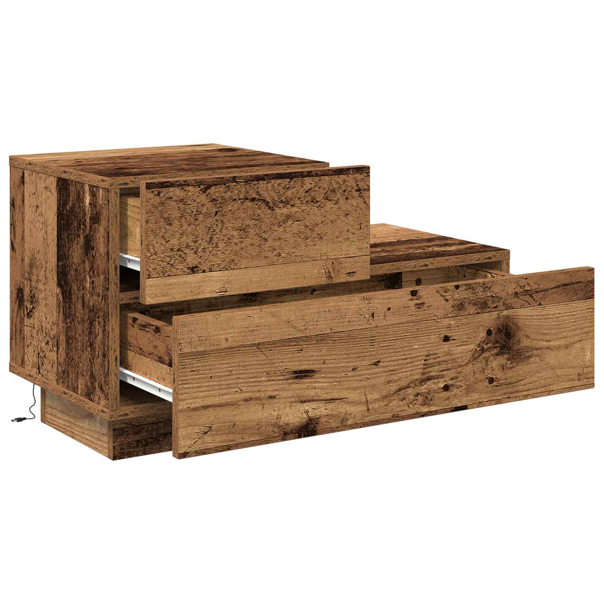 vidaXL Bedside Cabinet Old Wood 70 x 36 x 40.5 cm Engineered Wood