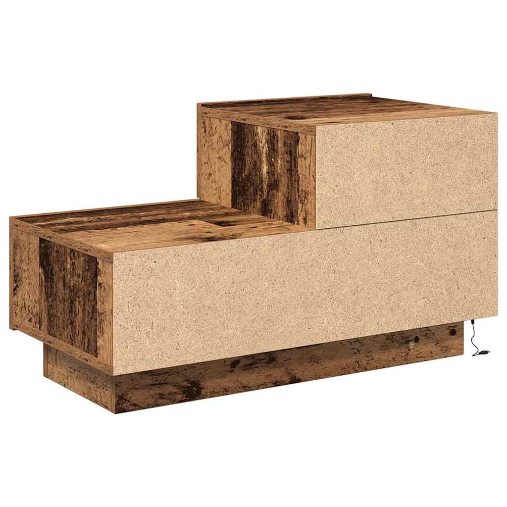 vidaXL Bedside Cabinet Old Wood 70 x 36 x 40.5 cm Engineered Wood