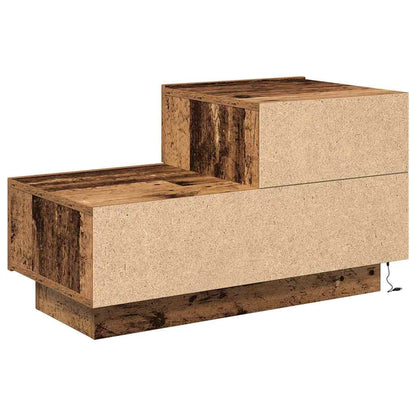 vidaXL Bedside Cabinet Old Wood 70 x 36 x 40.5 cm Engineered Wood