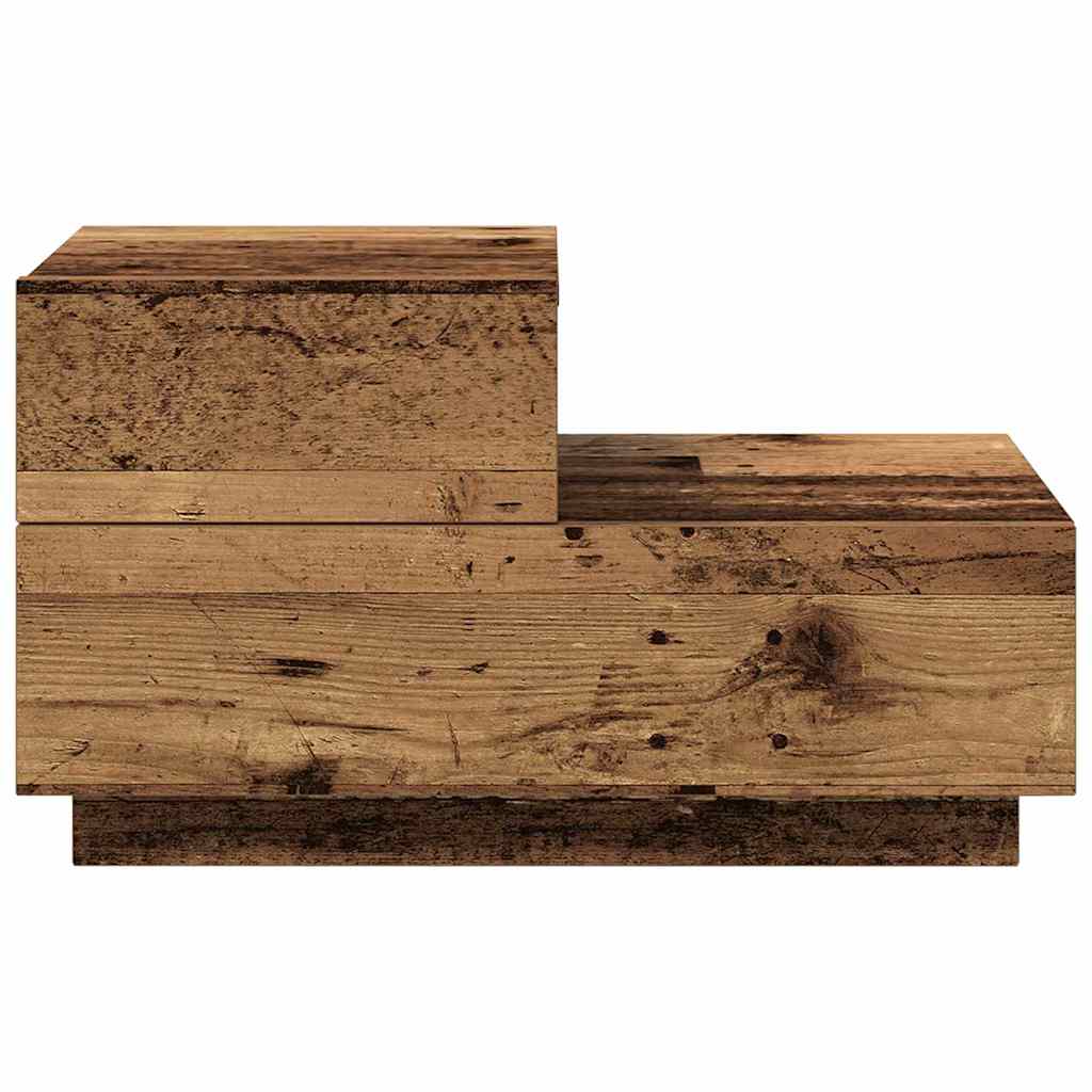 vidaXL Bedside Cabinet Old Wood 70 x 36 x 40.5 cm Engineered Wood