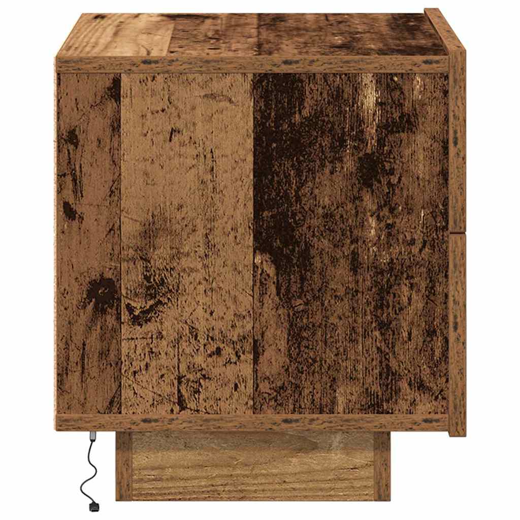 vidaXL Bedside Cabinet Old Wood 70 x 36 x 40.5 cm Engineered Wood