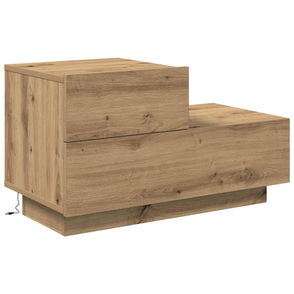 vidaXL Bedside Cabinet Artisan Oak 70 x 36 x 40.5 cm Engineered Wood