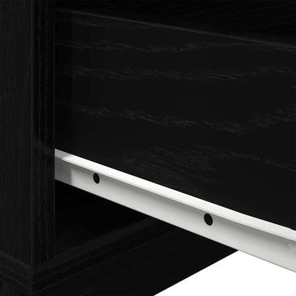 vidaXL Bedside Cabinet Black Oak 70 x 36 x 40.5 cm Engineered Wood