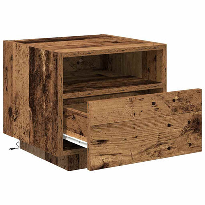 vidaXL Bedside Cabinet Old Wood 40 x 39 x 37 cm Engineered Wood