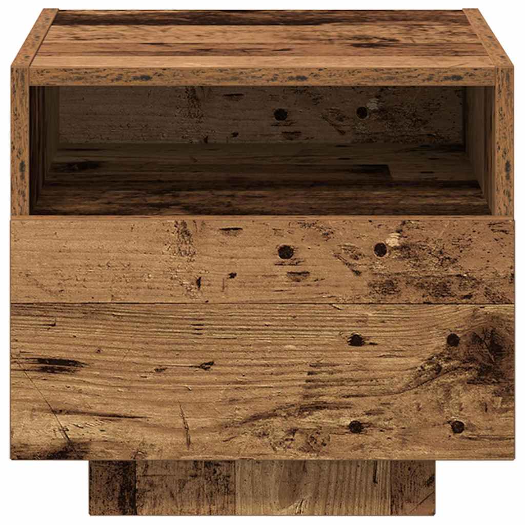 vidaXL Bedside Cabinet Old Wood 40 x 39 x 37 cm Engineered Wood