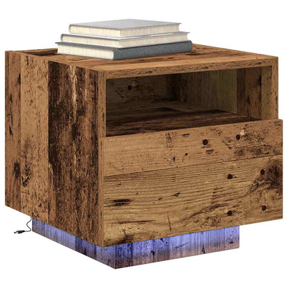 vidaXL Bedside Cabinet Old Wood 40 x 39 x 37 cm Engineered Wood