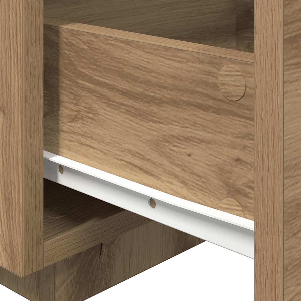 vidaXL Bedside Cabinet Artisan Oak 40 x 39 x 37 cm Engineered Wood