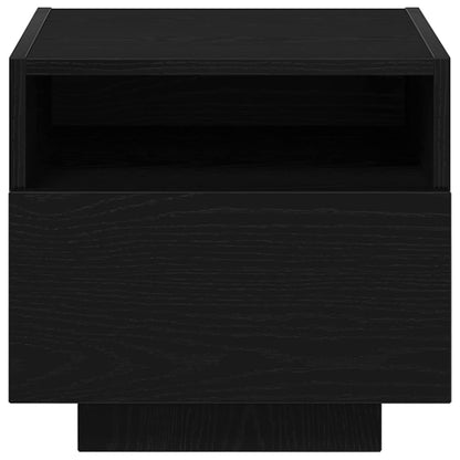 vidaXL Bedside Cabinet Black Oak 40 x 39 x 37 cm Engineered Wood