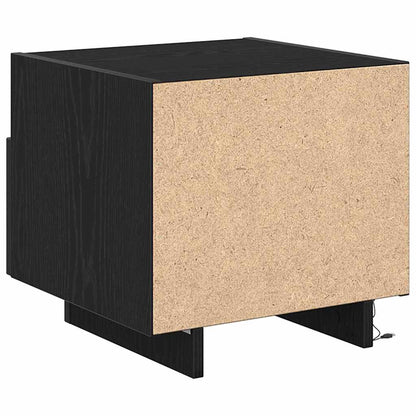 vidaXL Bedside Cabinet 2 pcs Black Oak 40 x 39 x 37 cm Engineered Wood