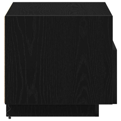 vidaXL Bedside Cabinet 2 pcs Black Oak 40 x 39 x 37 cm Engineered Wood