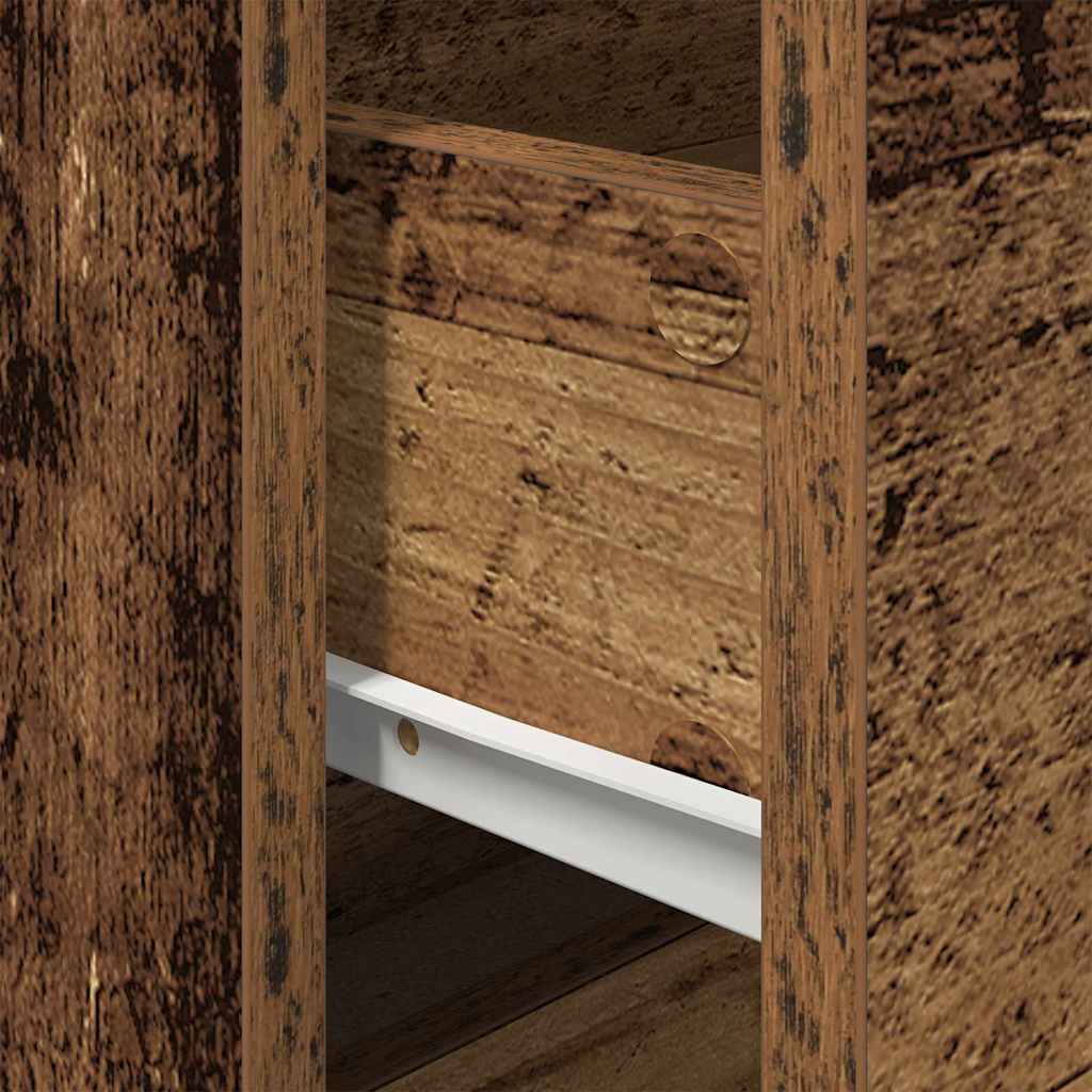 vidaXL Bedside Cabinet Old Wood 50 x 39 x 41 cm Engineered Wood