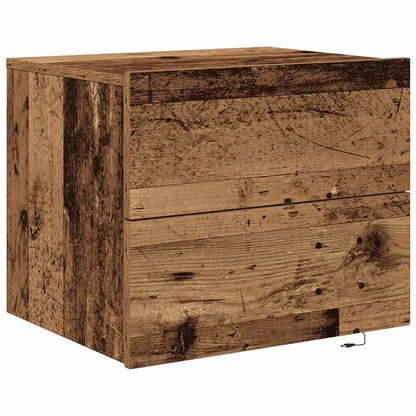 vidaXL Bedside Cabinet Old Wood 50 x 39 x 41 cm Engineered Wood