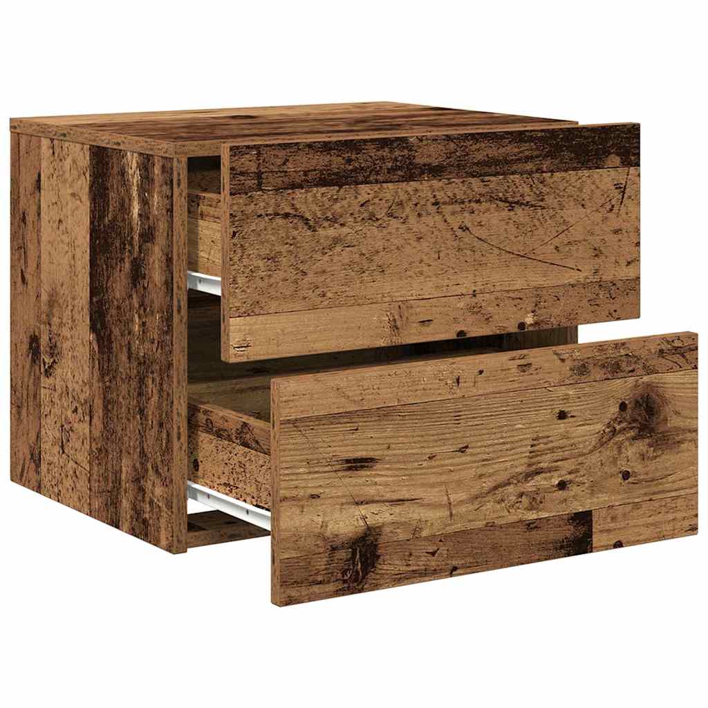 vidaXL Bedside Cabinet Old Wood 50 x 39 x 41 cm Engineered Wood