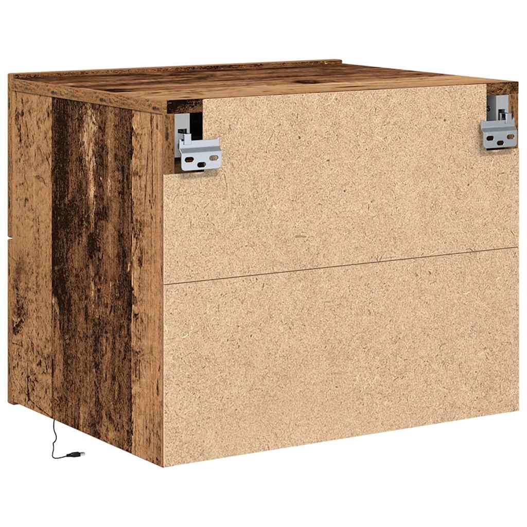 vidaXL Bedside Cabinet Old Wood 50 x 39 x 41 cm Engineered Wood