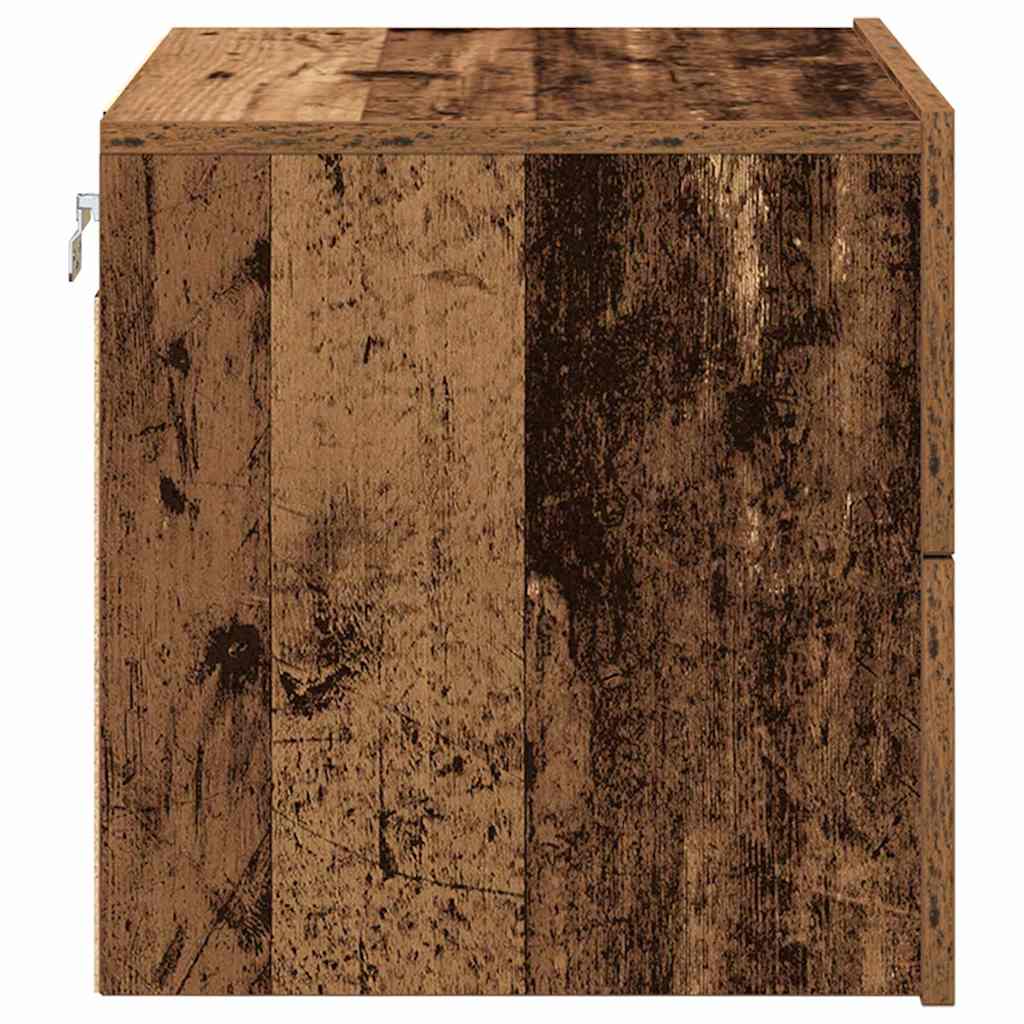 vidaXL Bedside Cabinet Old Wood 50 x 39 x 41 cm Engineered Wood
